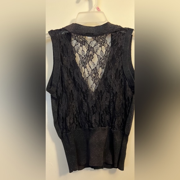 Shimmery Heritage 1981 Lace-Back Sweater Vest ✨ - Picture 4 of 5